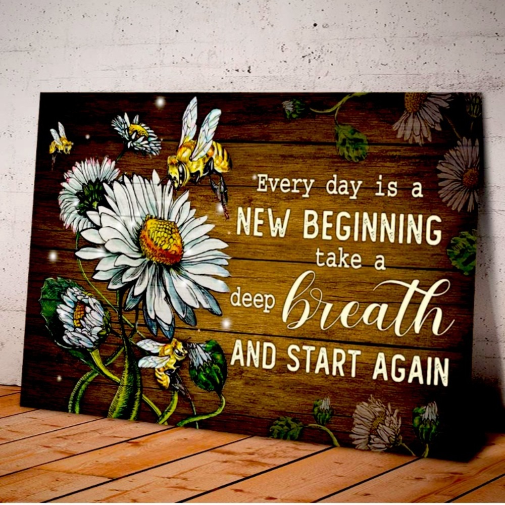 Inspirational Canvas Bee Poster